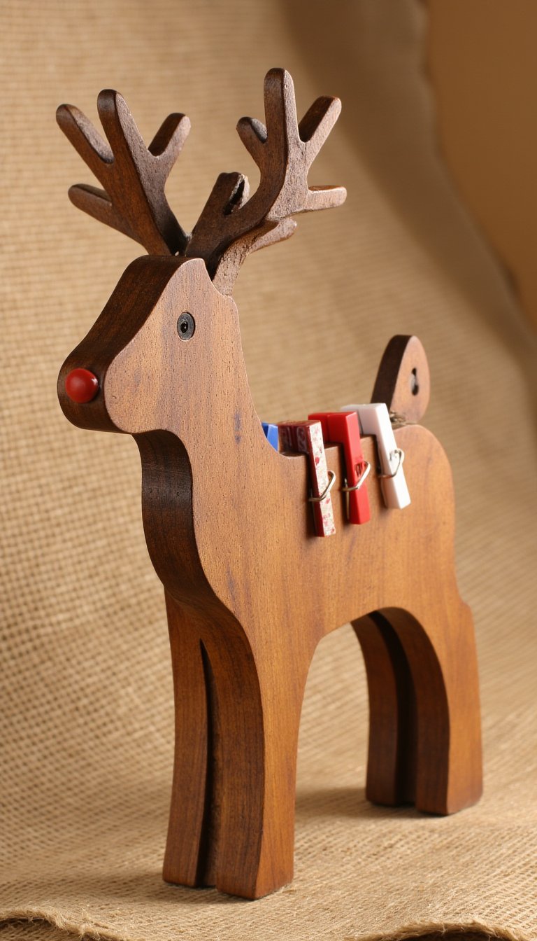 14. Wooden Christmas Card Holders