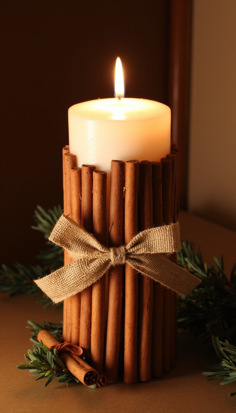 6. Cinnamon Stick Candles