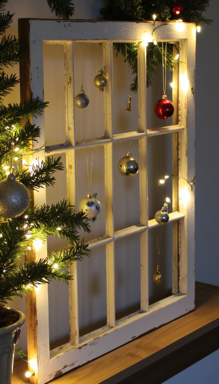 20. Vintage Window Frame Tree