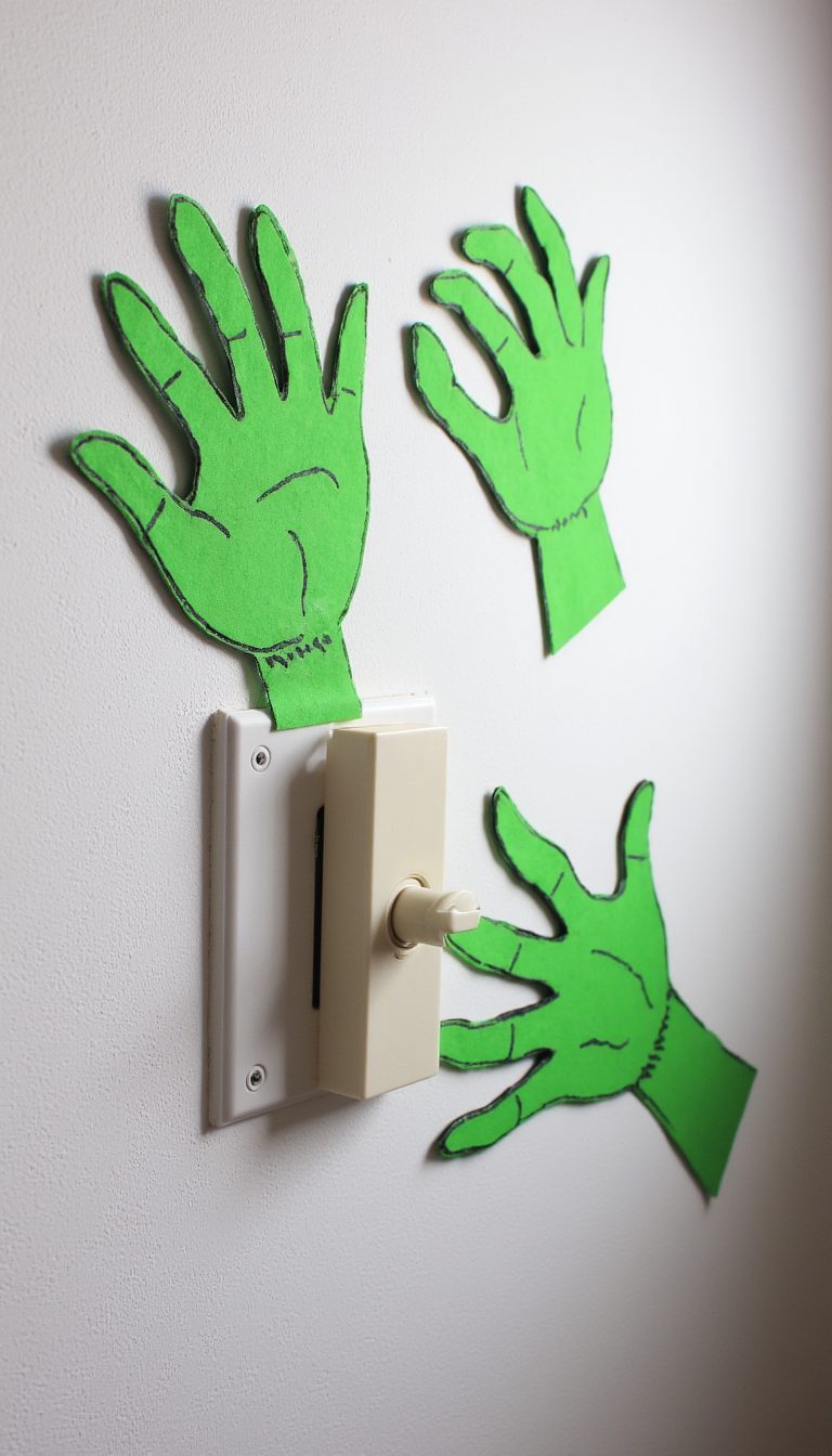 5. Grinch Hand Wall Climbing Decals