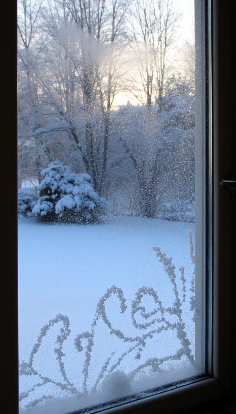 5. The "Fake Snow" Frosted Pane Effect