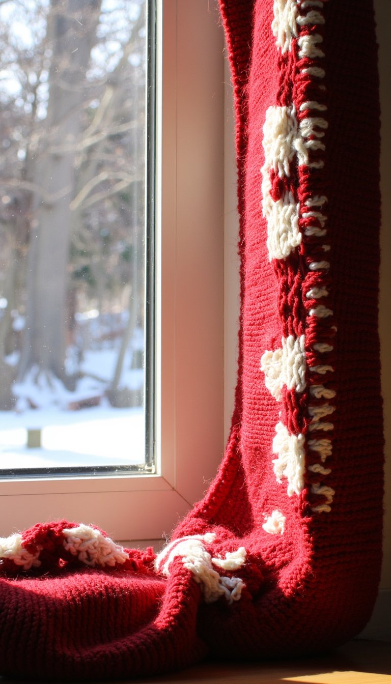 22. A Cozy Knitted Window Border