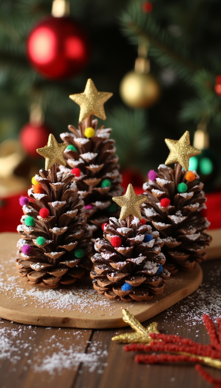4. Pine Cone Christmas Trees