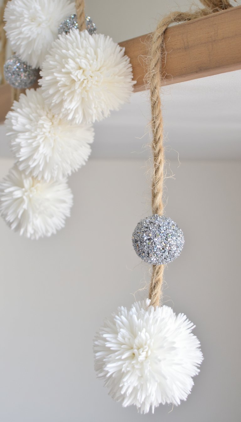 8. Pompom Winter Garlands