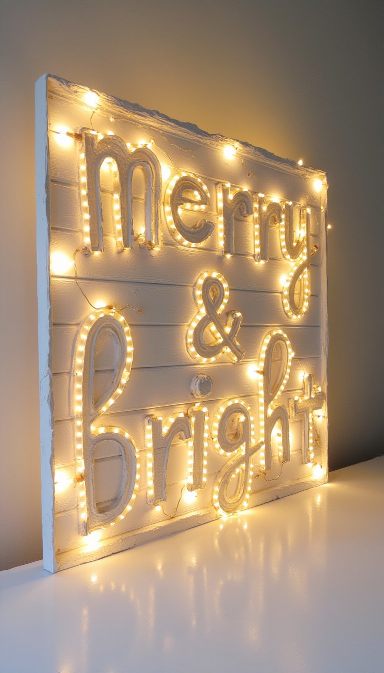 6. "Merry & Bright" Marquee Sign