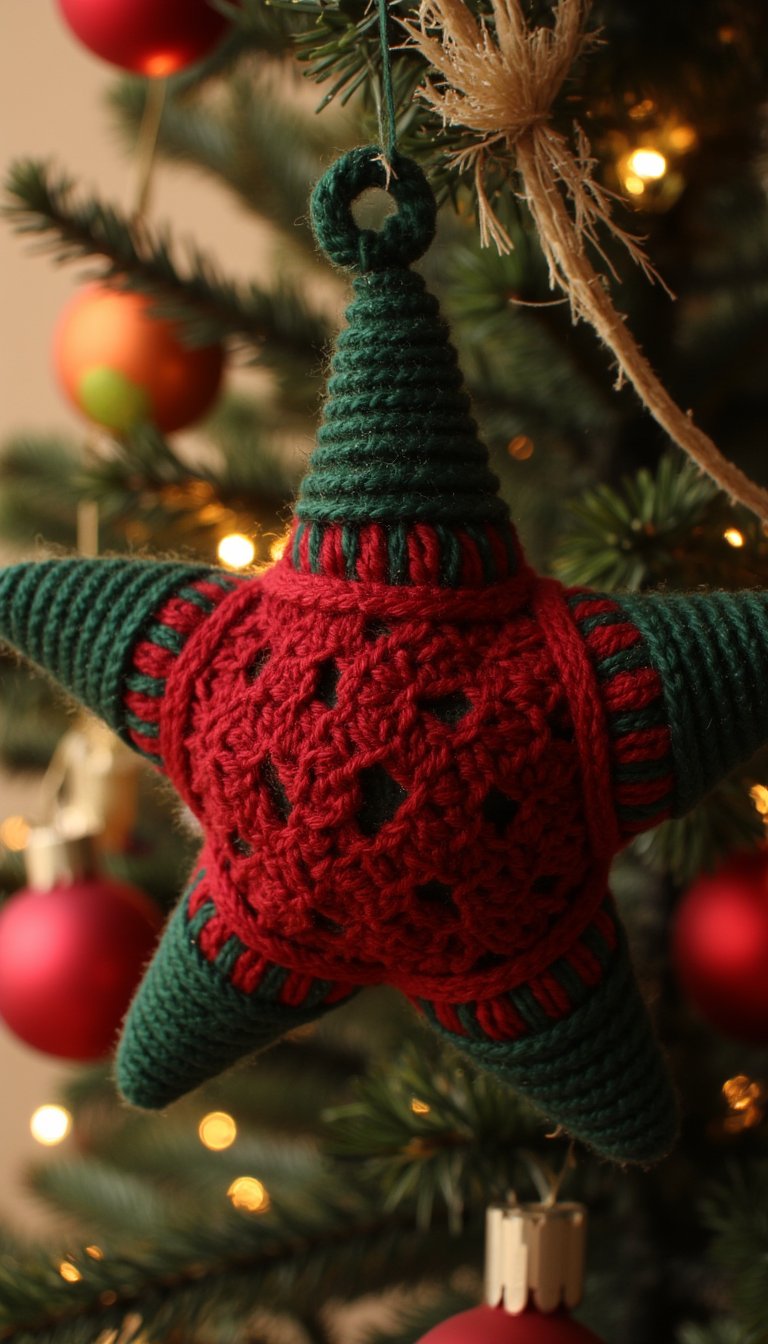 16. Yarn-Wrapped Stars