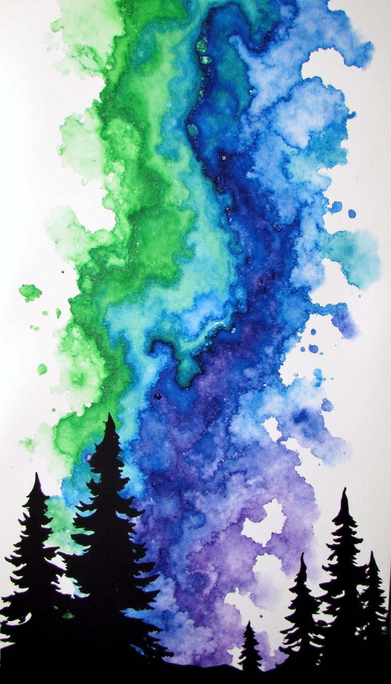 5. Bleeding Tissue Paper Northern Lights
