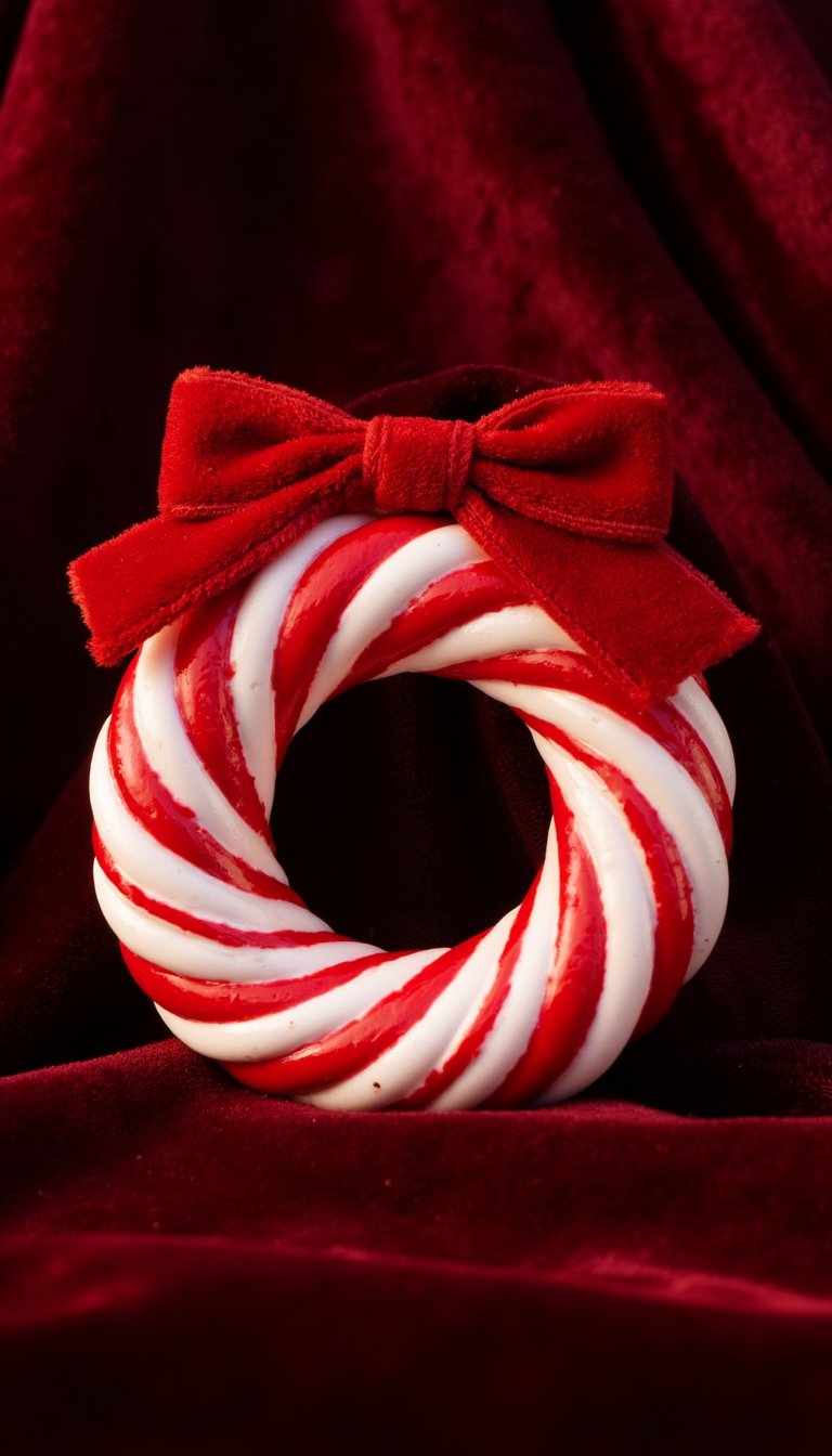 1. Peppermint Wreath Ornaments