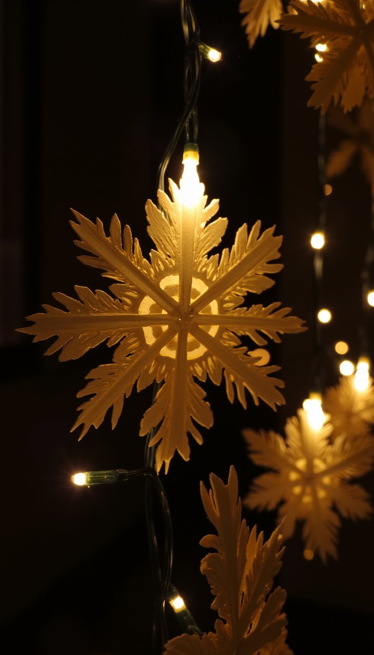 7. The Miniature Fairy Light Snowflake