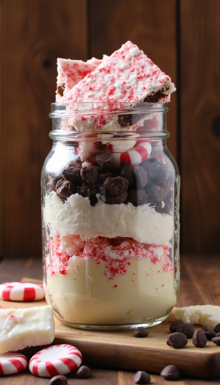 18. Peppermint Bark in a Jar