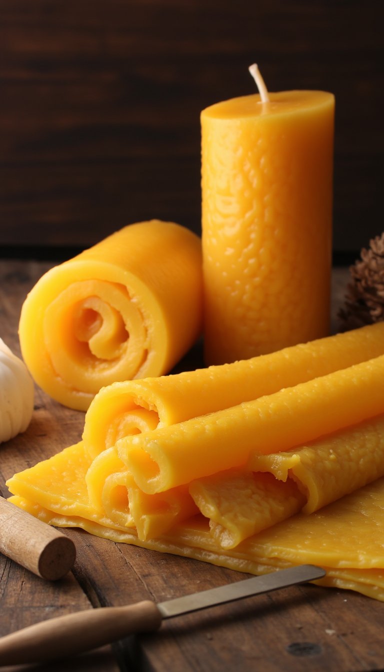 7. DIY Beeswax Candles