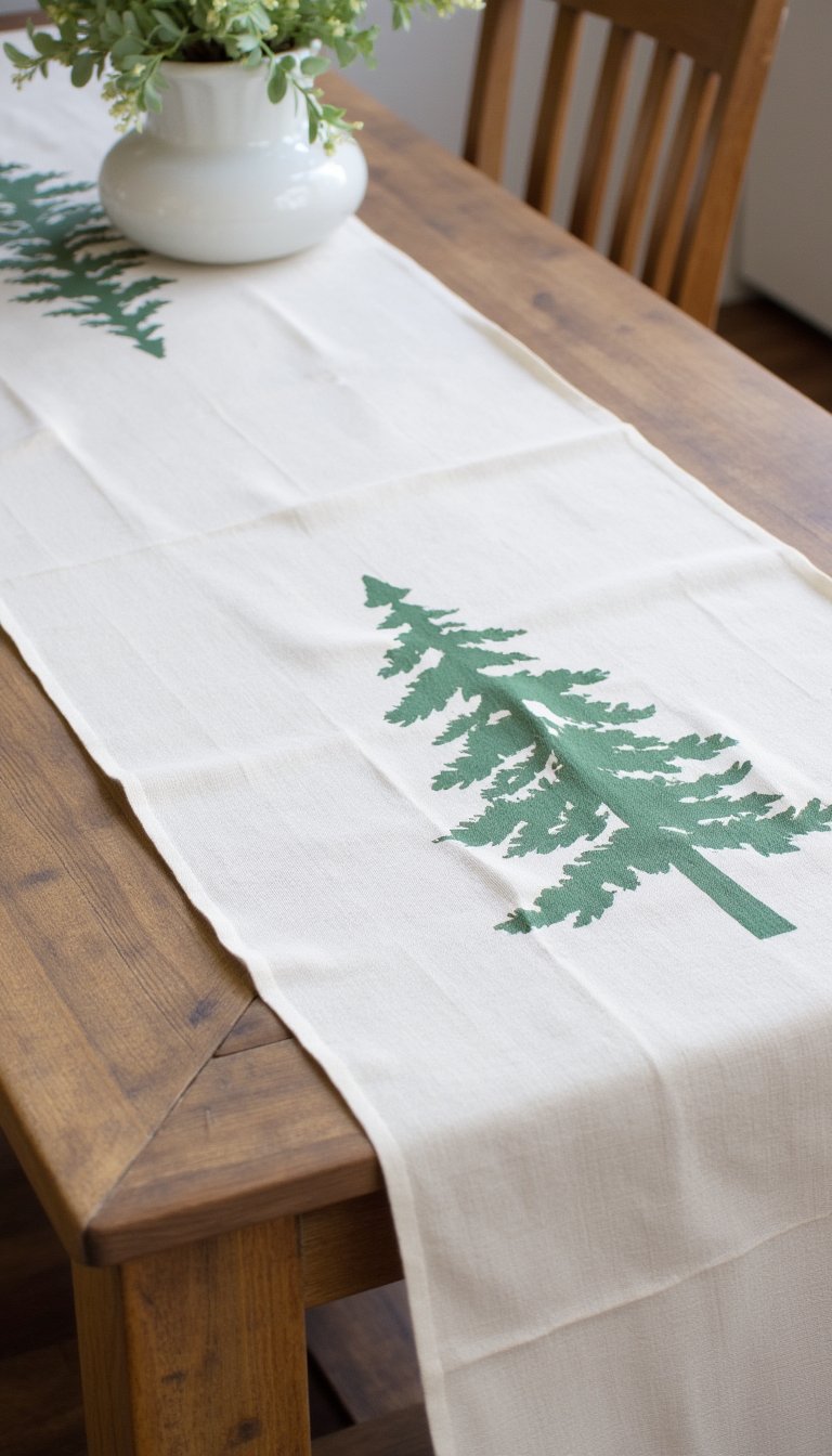 20. Stenciled Table Runner