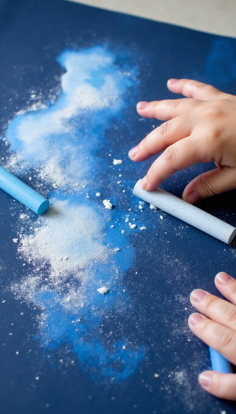 20. Chalk Pastel Winter Landscapes