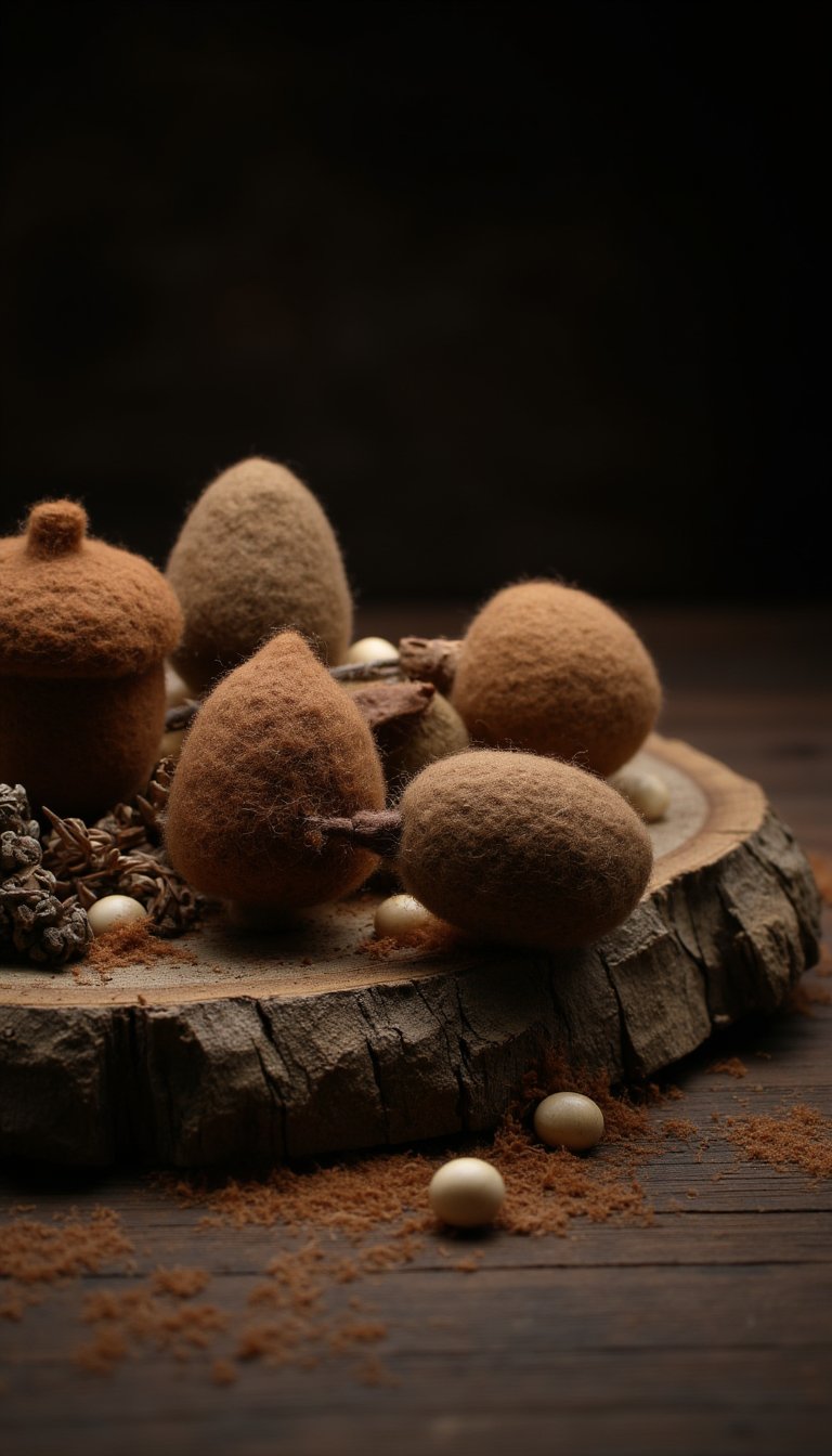 6. Felted Acorn Ornaments