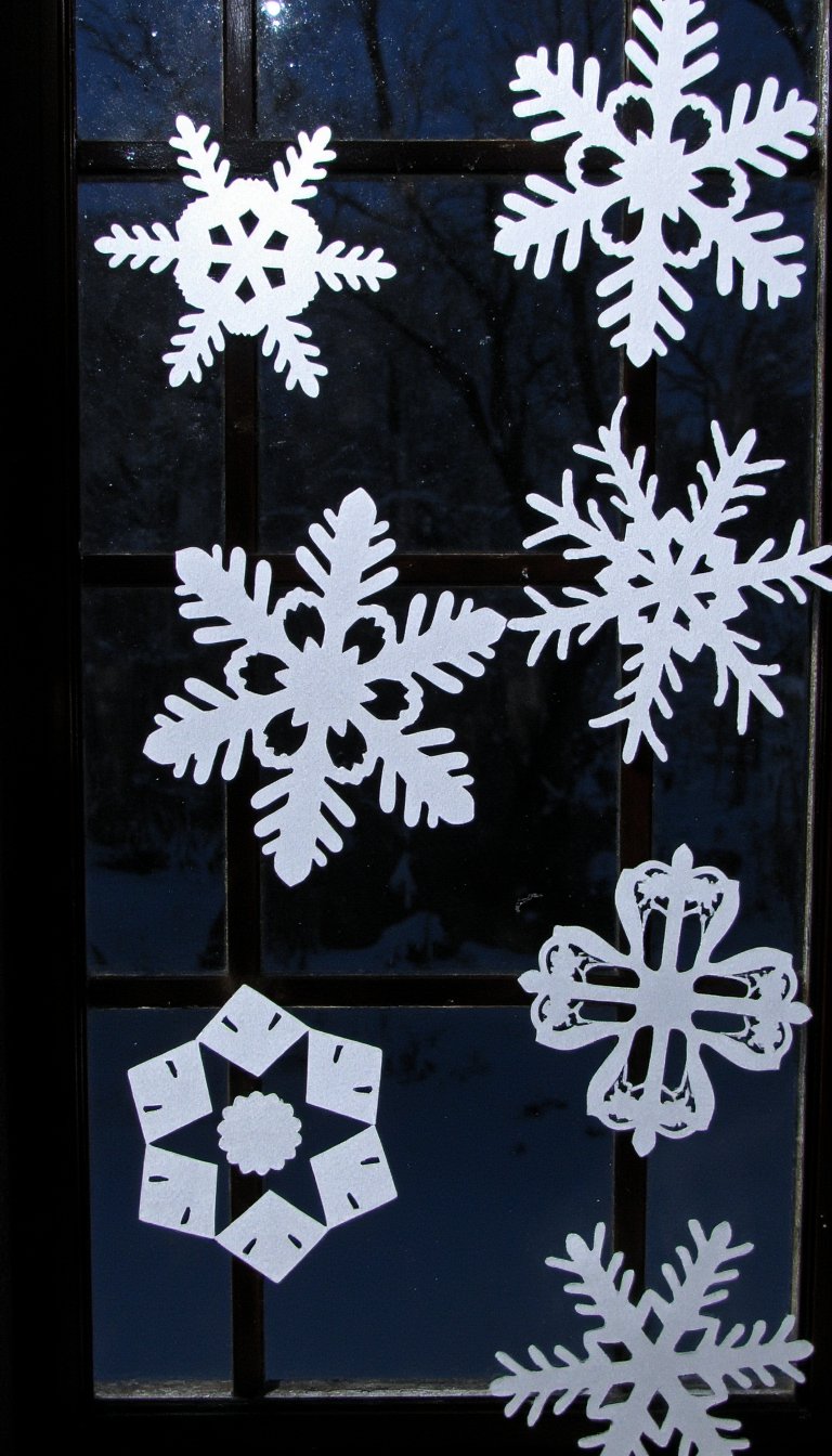 1. The Classic White Snowflake Silhouette