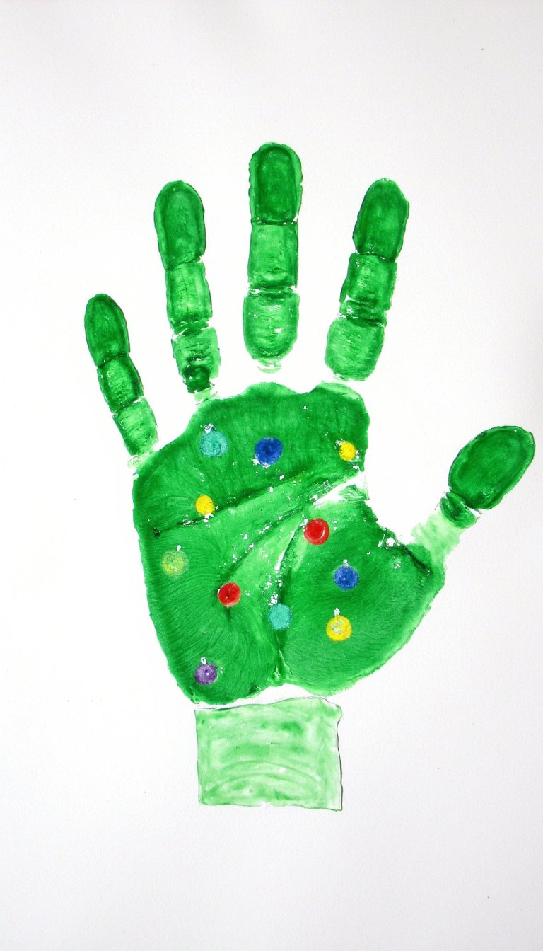 6. Handprint Christmas Tree