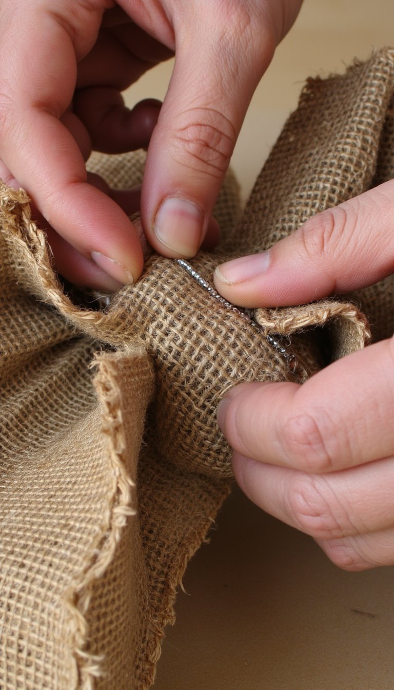 9. The Rustic Burlap Bow