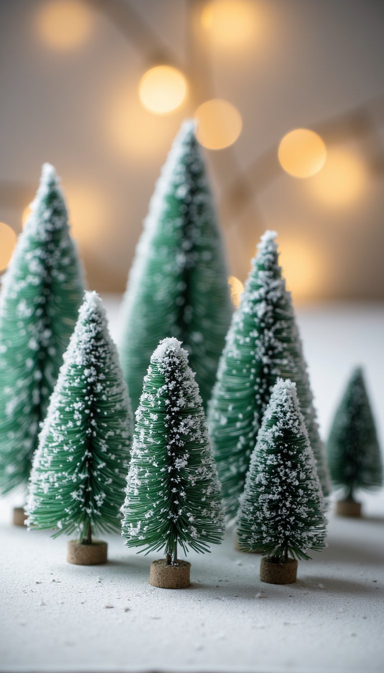 4. Vintage-Style Bottle Brush Trees
