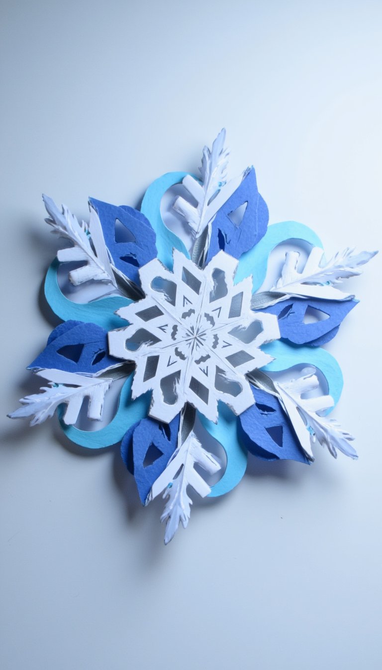 11. The Layered Color Snowflake