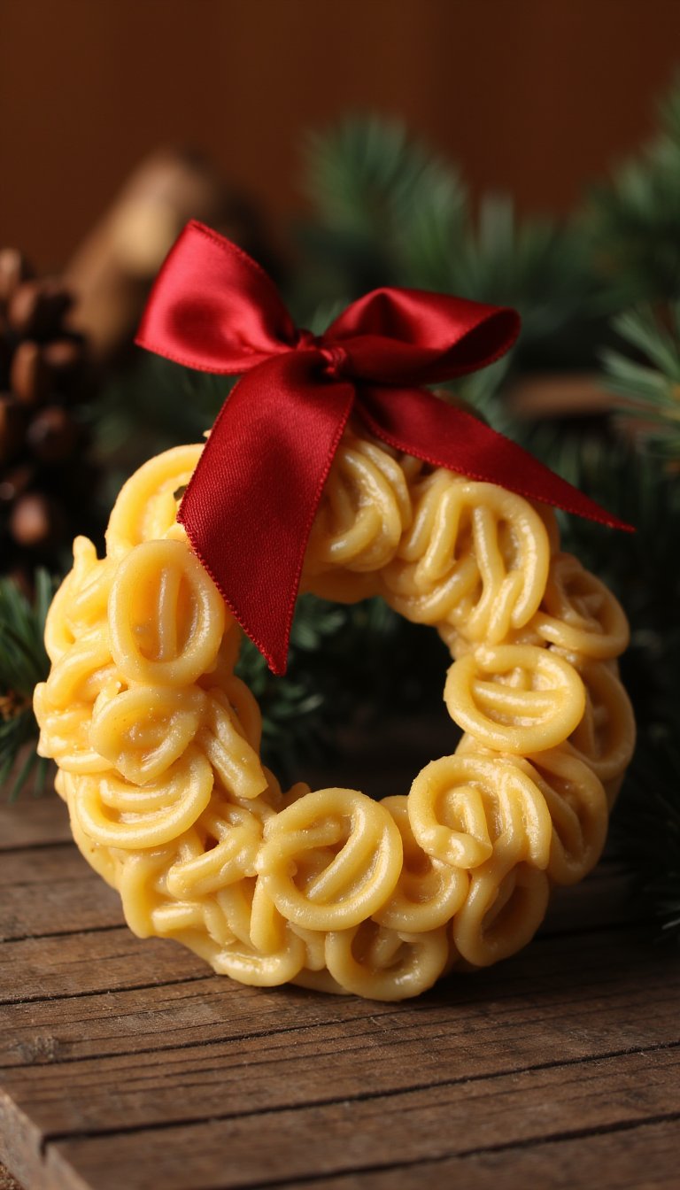 19. Pasta Wreath Ornaments