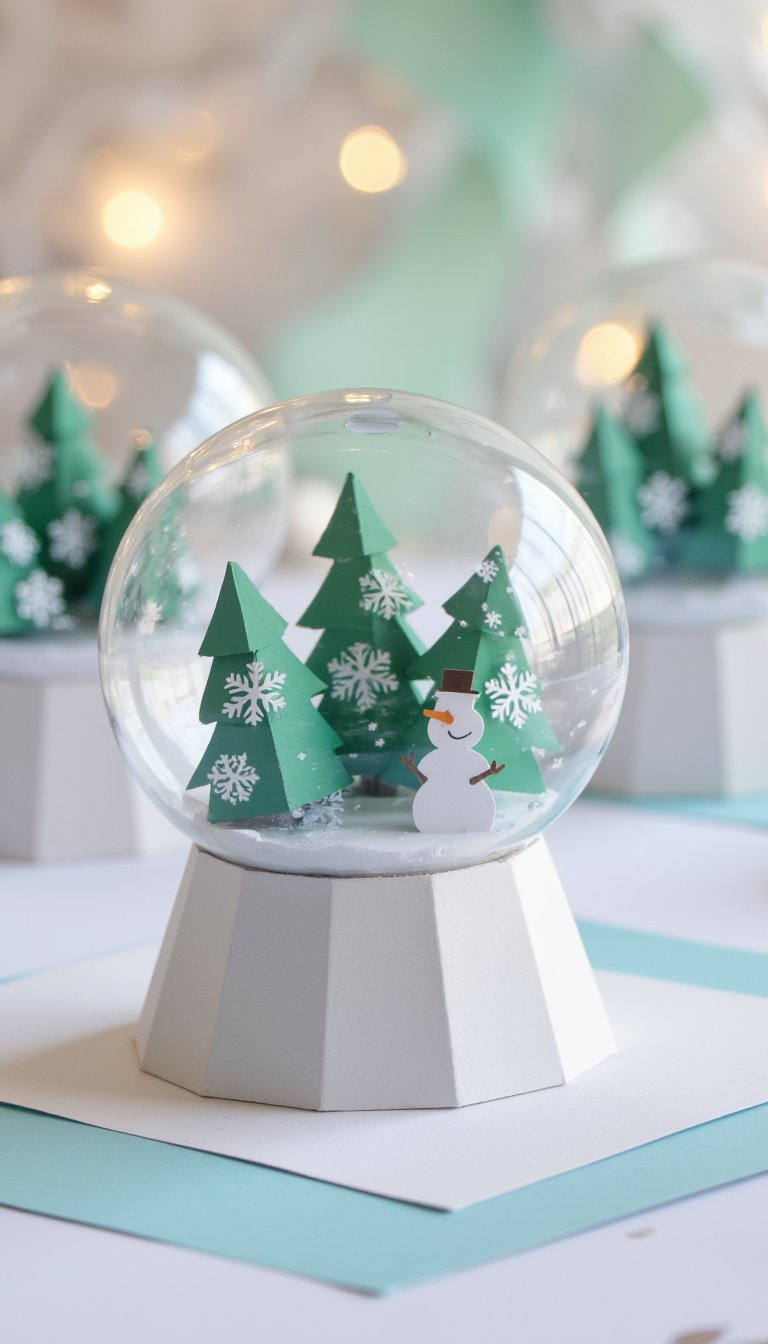 16. Paper Snow Globes