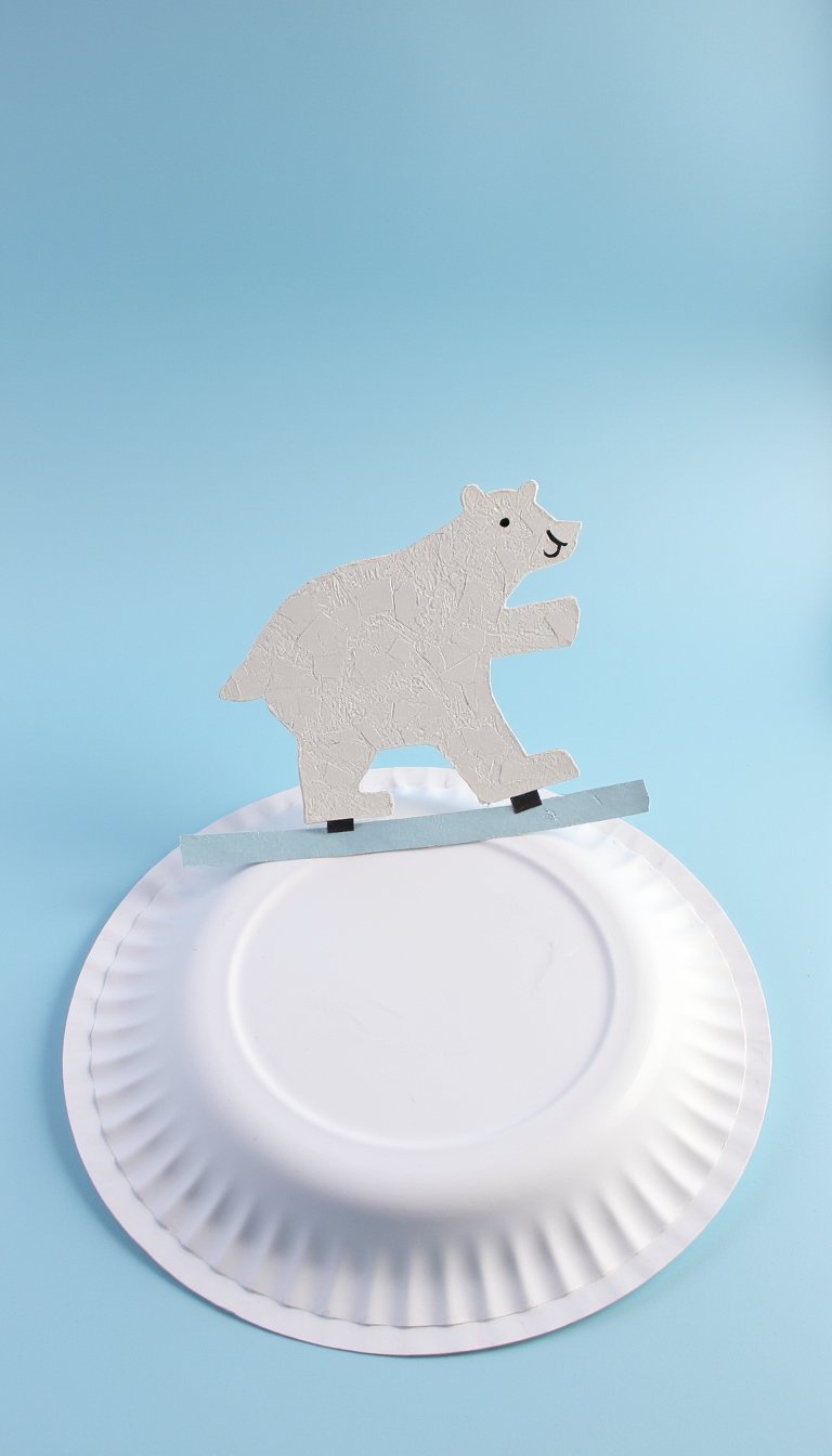 7. Paper Plate Skating Polar Bears