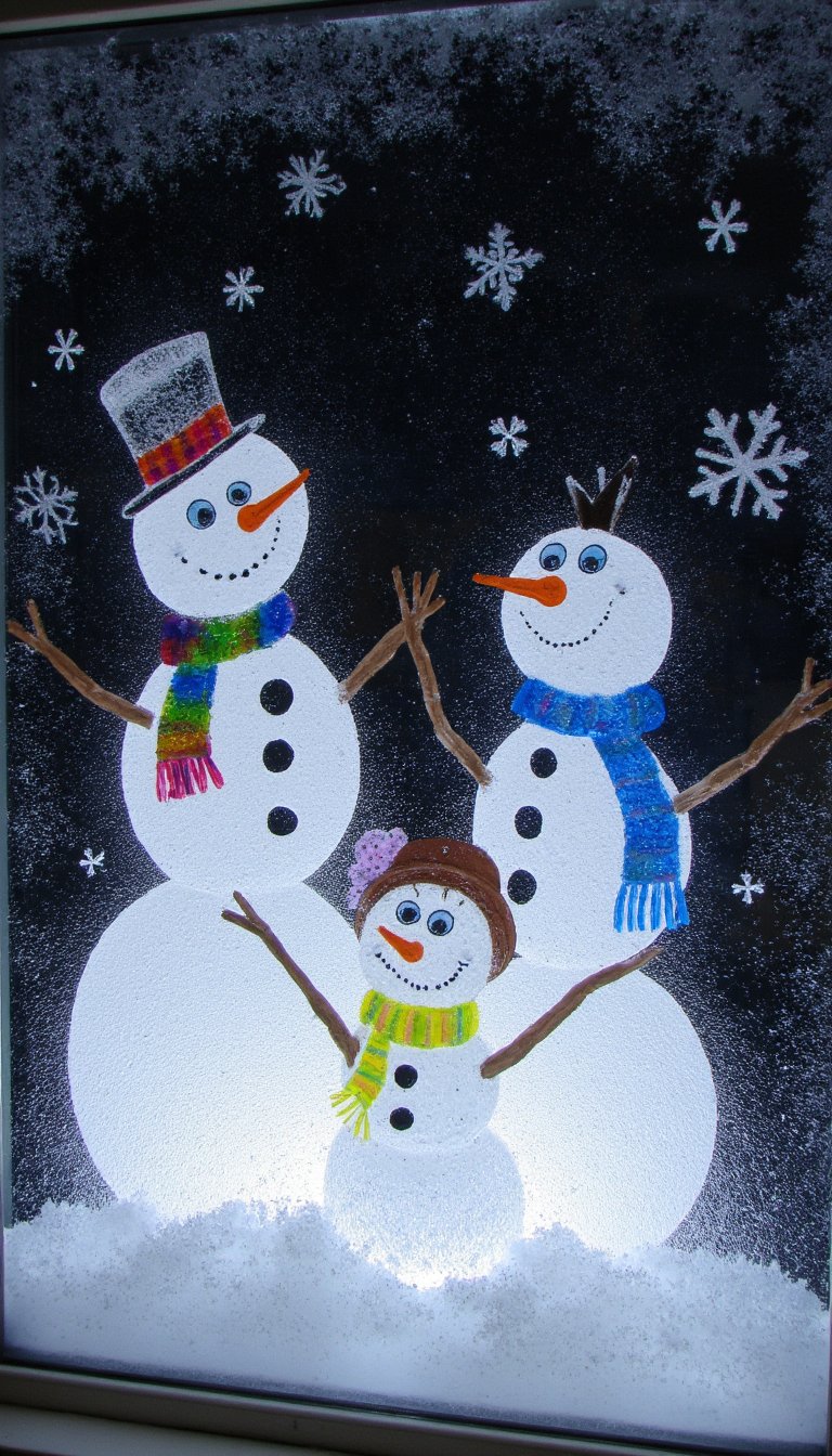 2. A Playful Gang of Snowmen