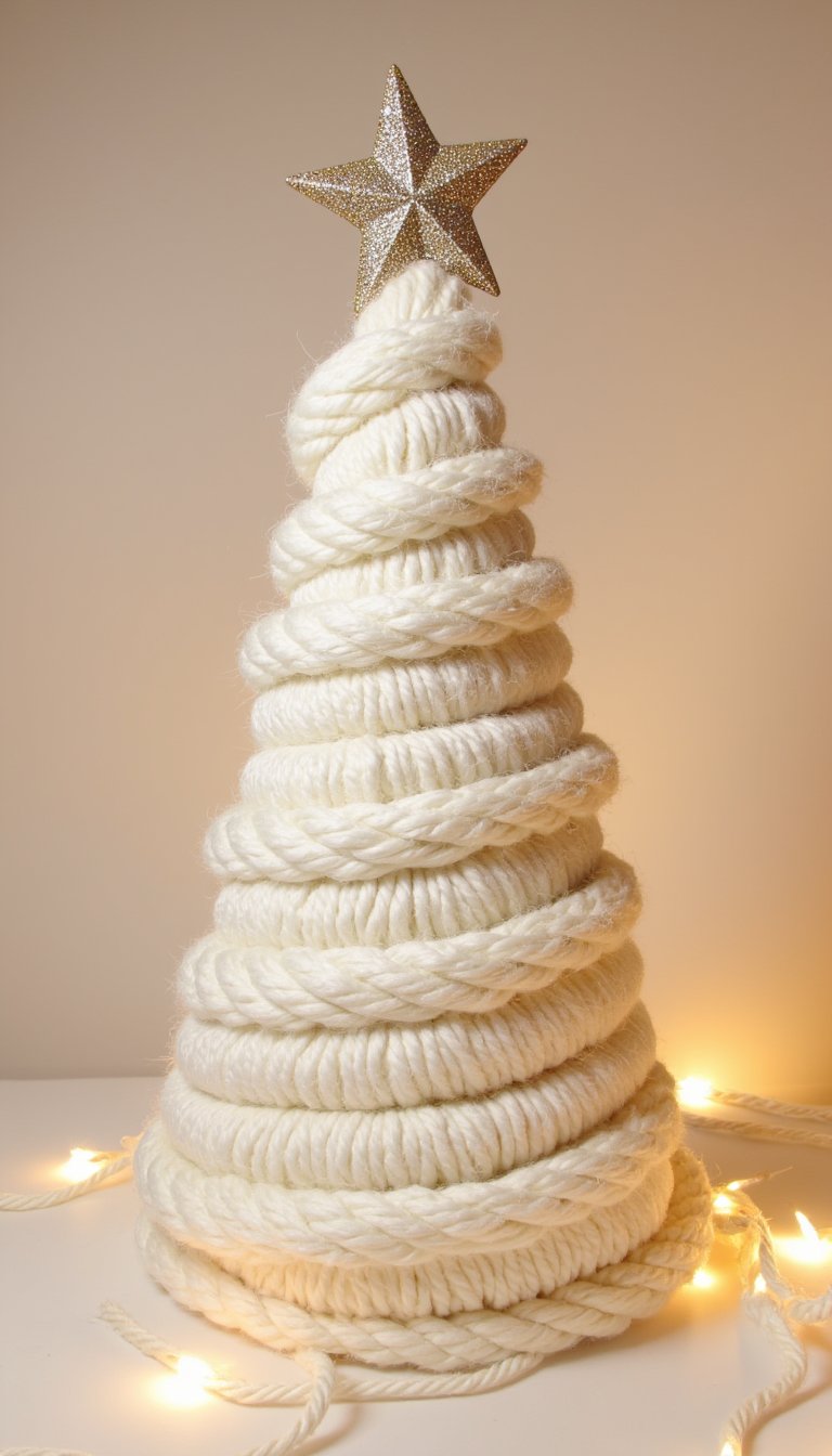 11. Yarn-Wrapped Cone Tree