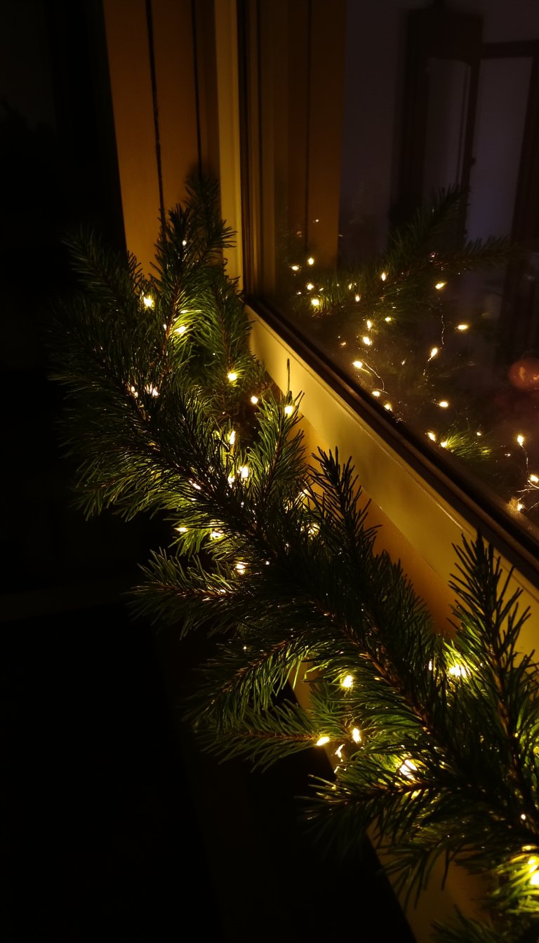 11. A Garland and Twinkling Light Combo