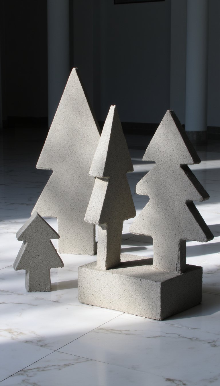 3. Concrete Geometric Tree Sculptures