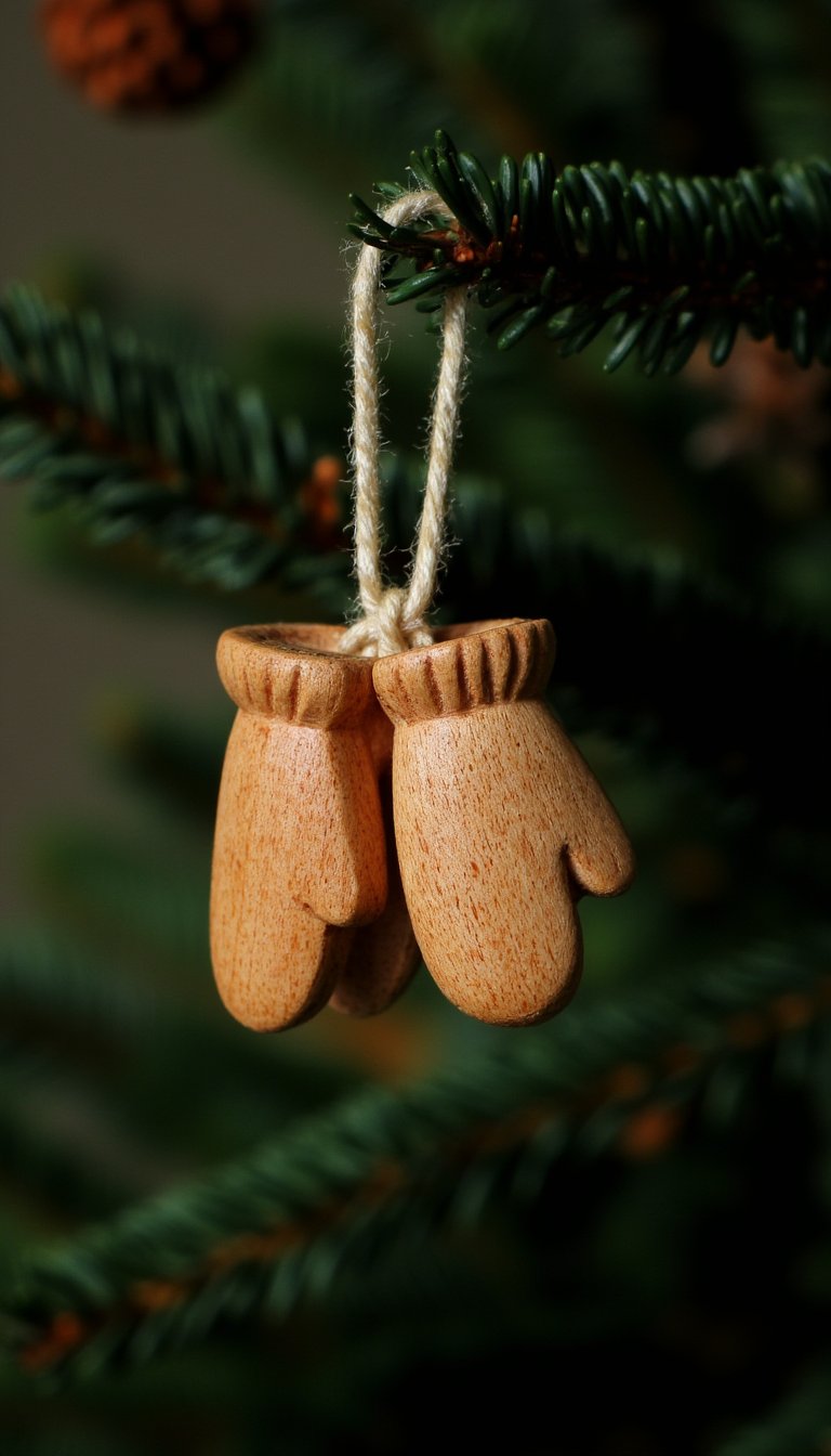 13. Mini Wooden Mittens