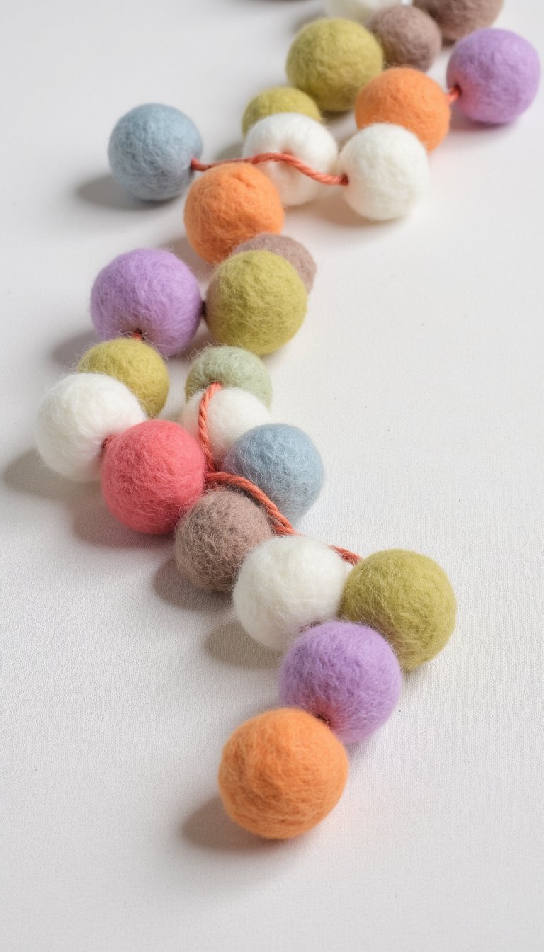 4. Felted Wool Ball Garland