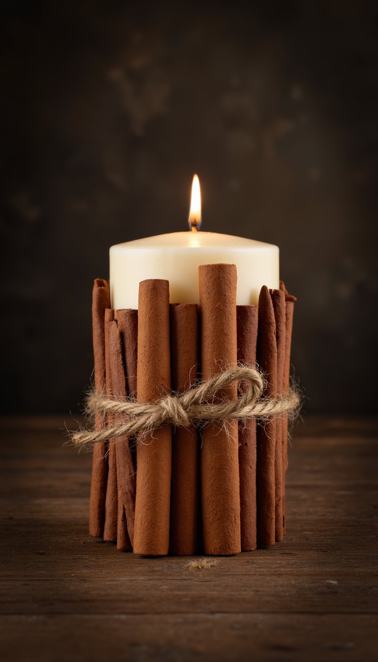 8. Cinnamon Stick Candles