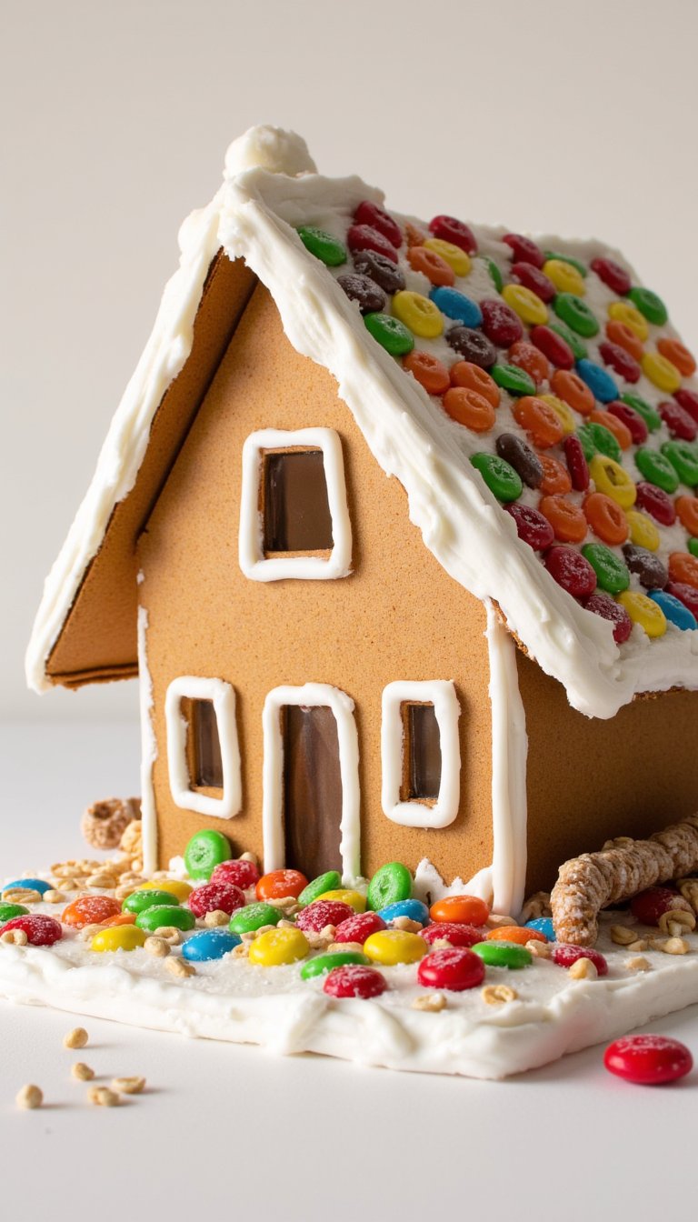12. Cereal Box Gingerbread Houses