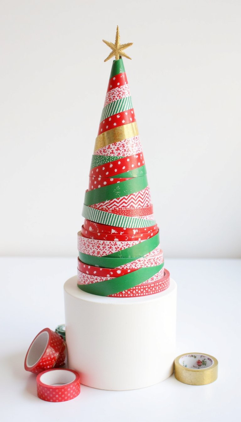 8. Washi Tape Pole Tree