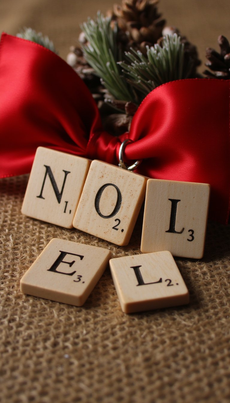 24. Scrabble Tile Ornaments