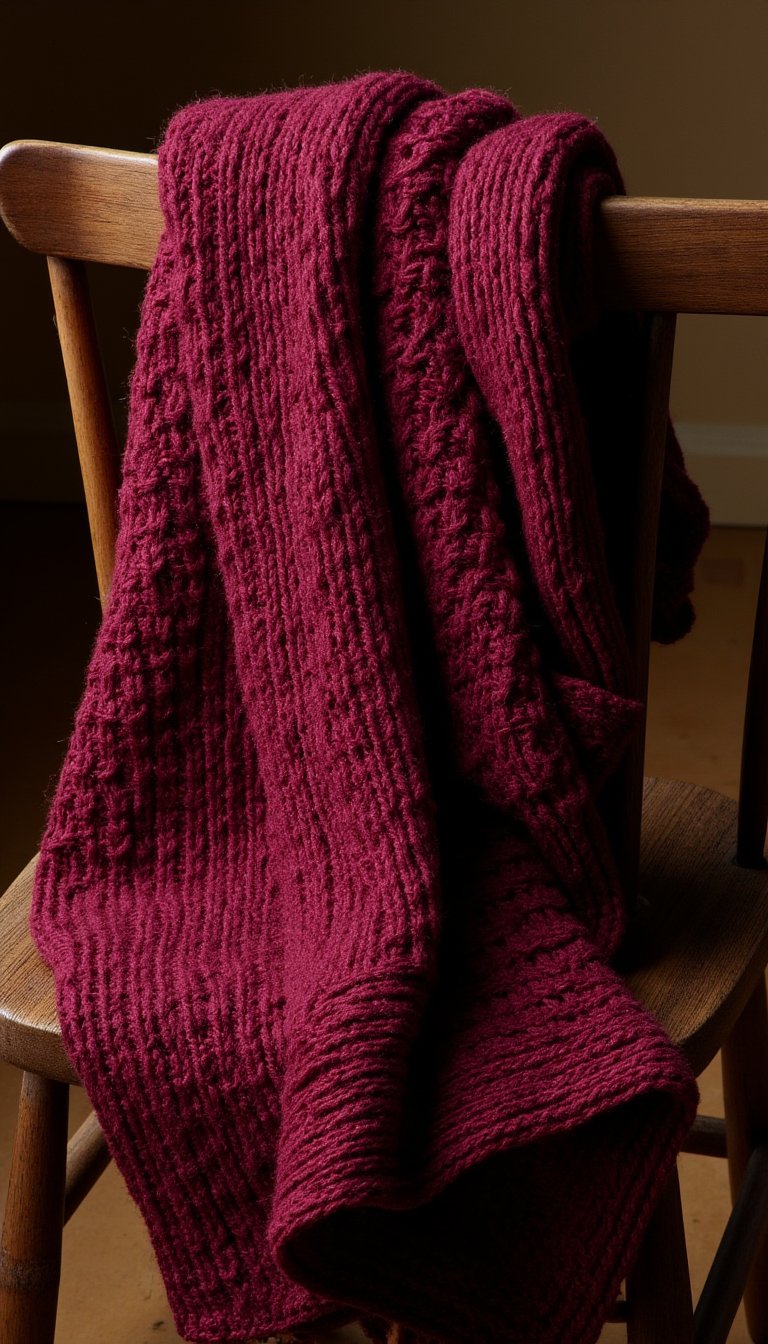 1. Chunky Knitted Blanket Scarves