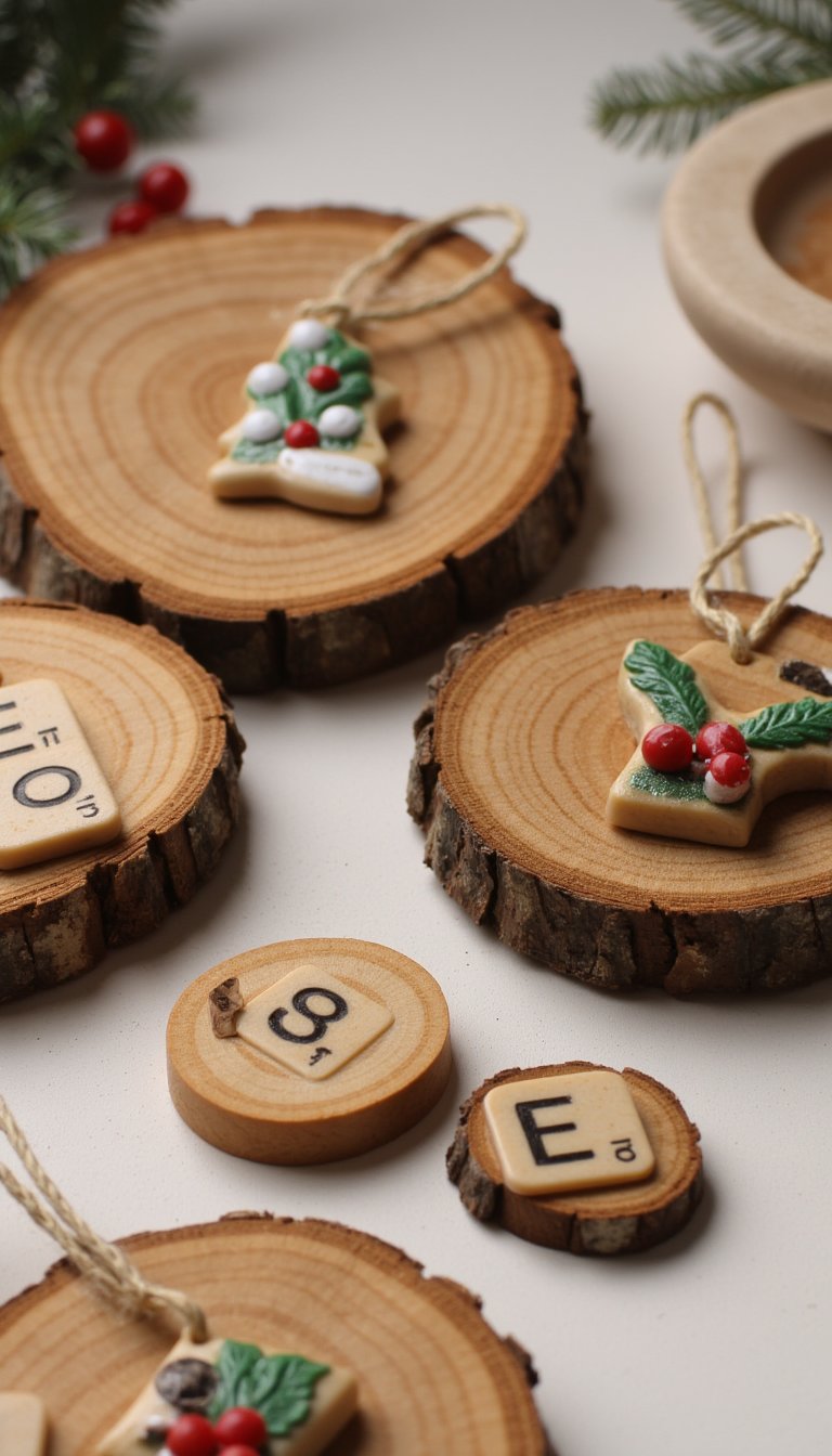 10. Scrabble Tile Ornaments