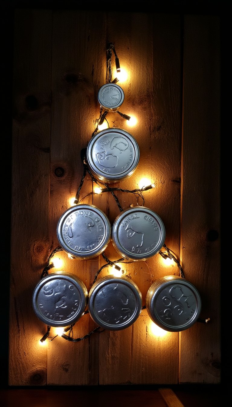 23. Mason Jar Lid Tree