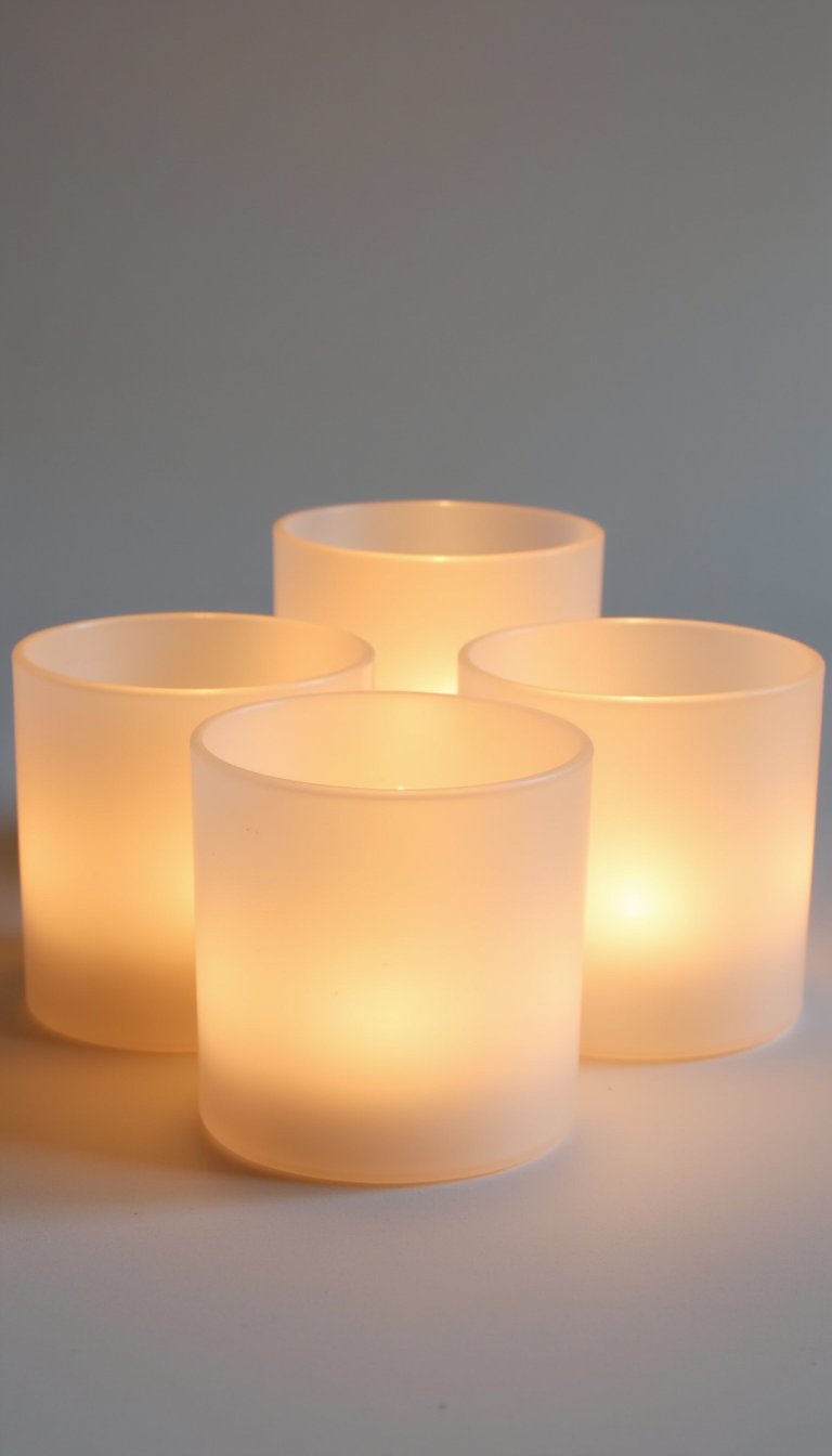 1. Glam Frosted Glass Votive Holders