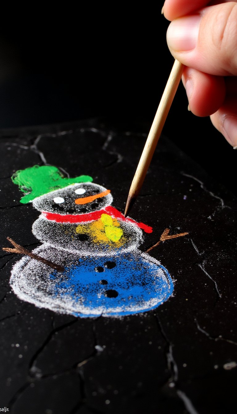 8. Christmas Card Scratch Art