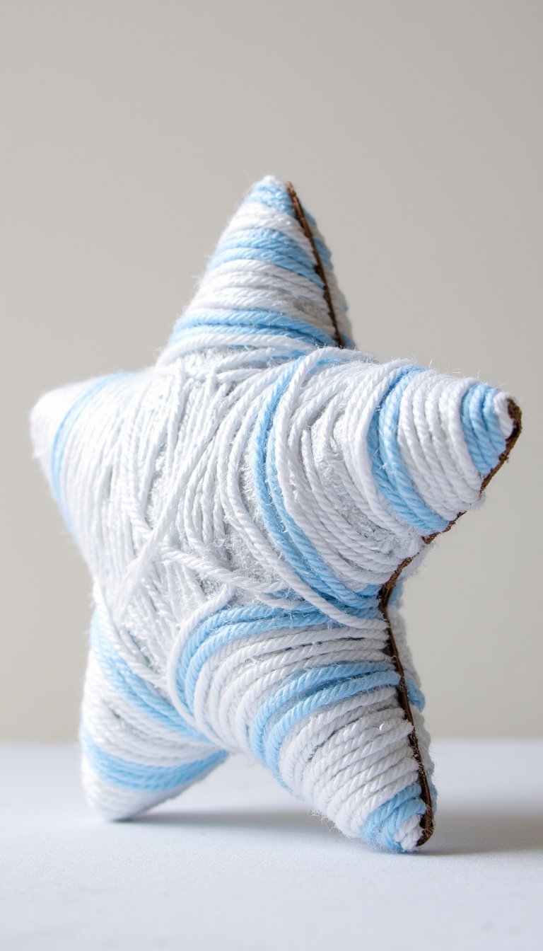 21. Yarn-Wrapped Stars