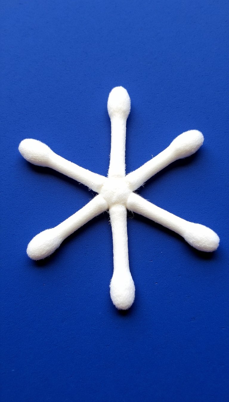 2. Q-Tip Snowflakes