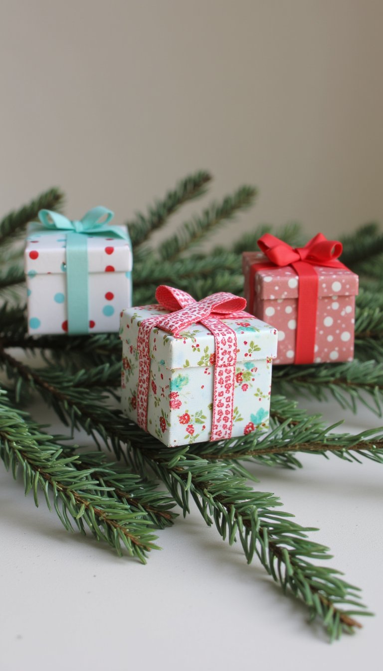 5. Mini Paper Gift Box Ornaments