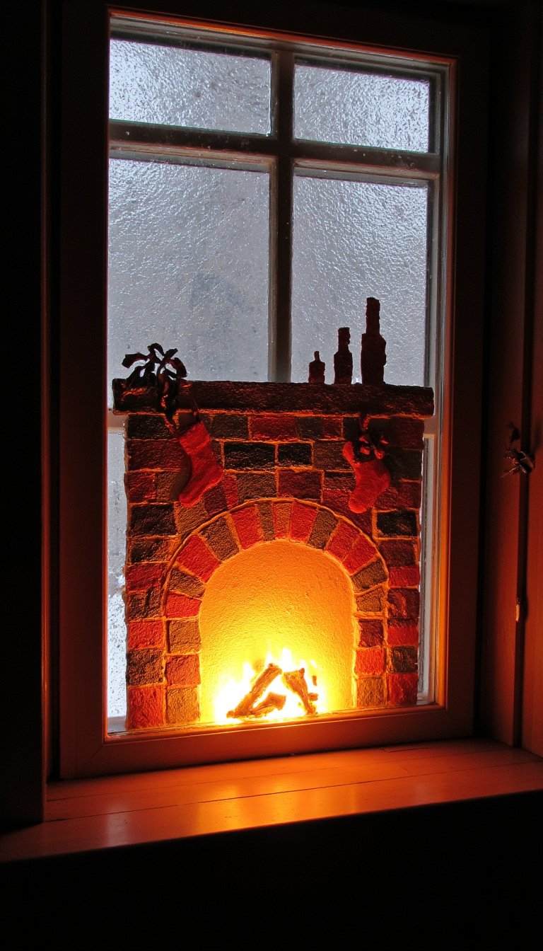 14. A Cozy Fireplace Scene