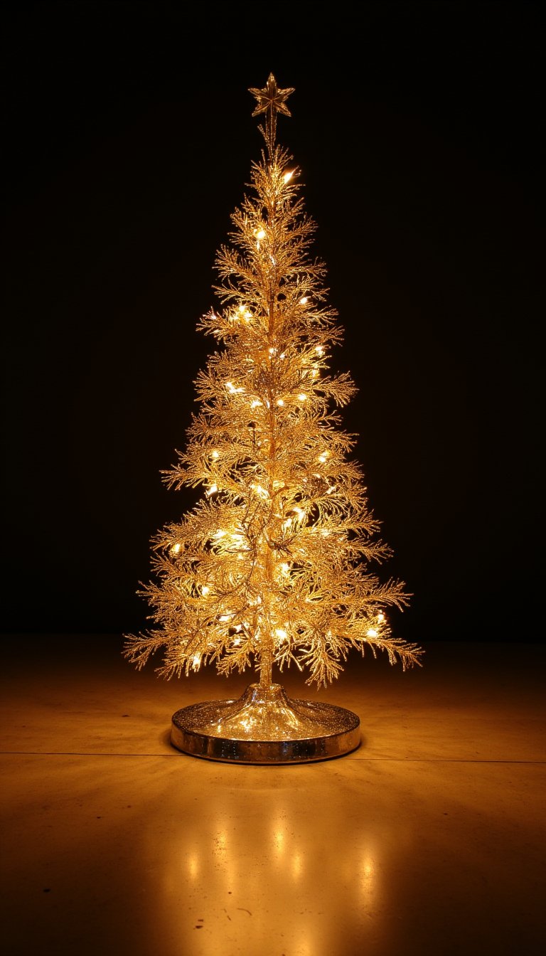 2. The Glamorous Gold & Acrylic Tree