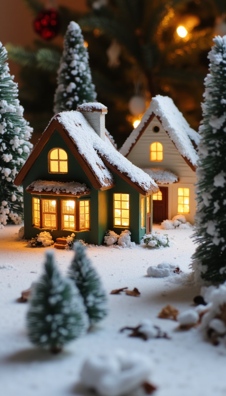 17. Mini Christmas Village Houses