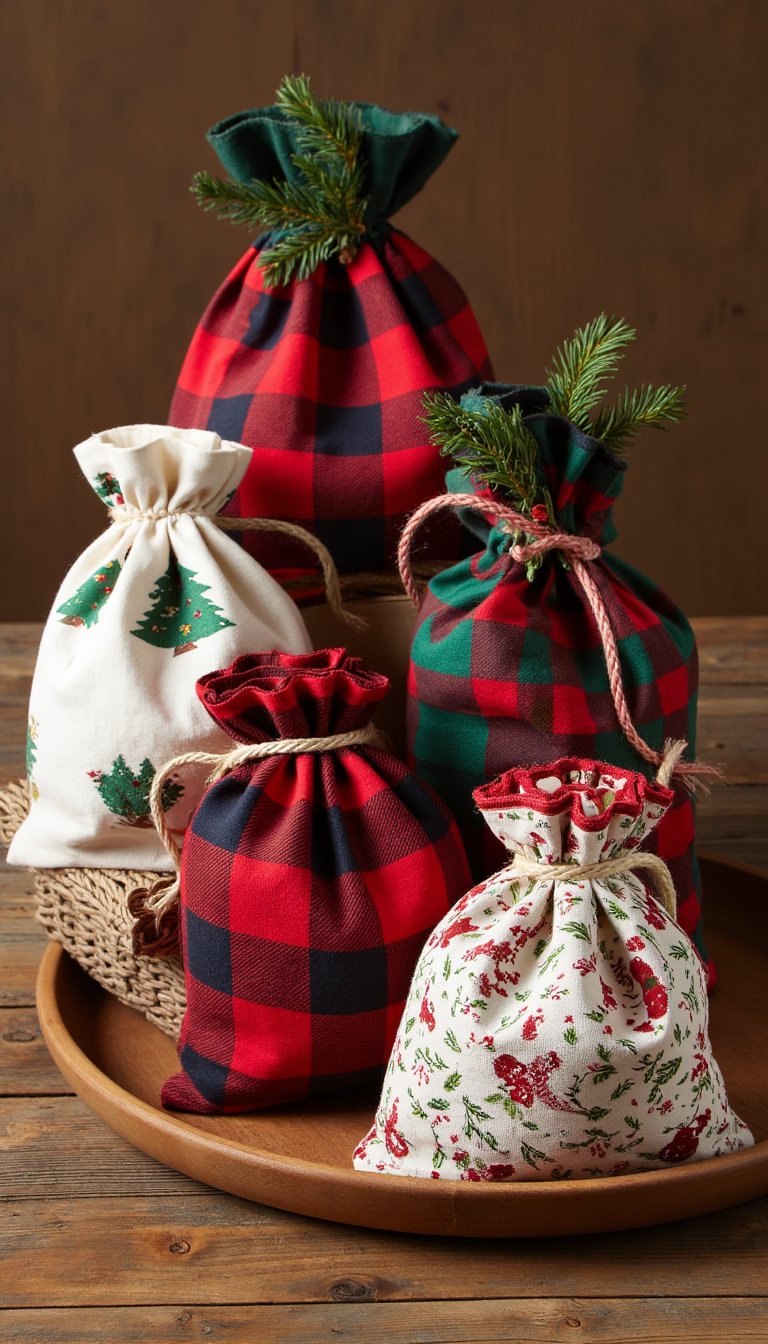 6. Reusable Fabric Gift Bags