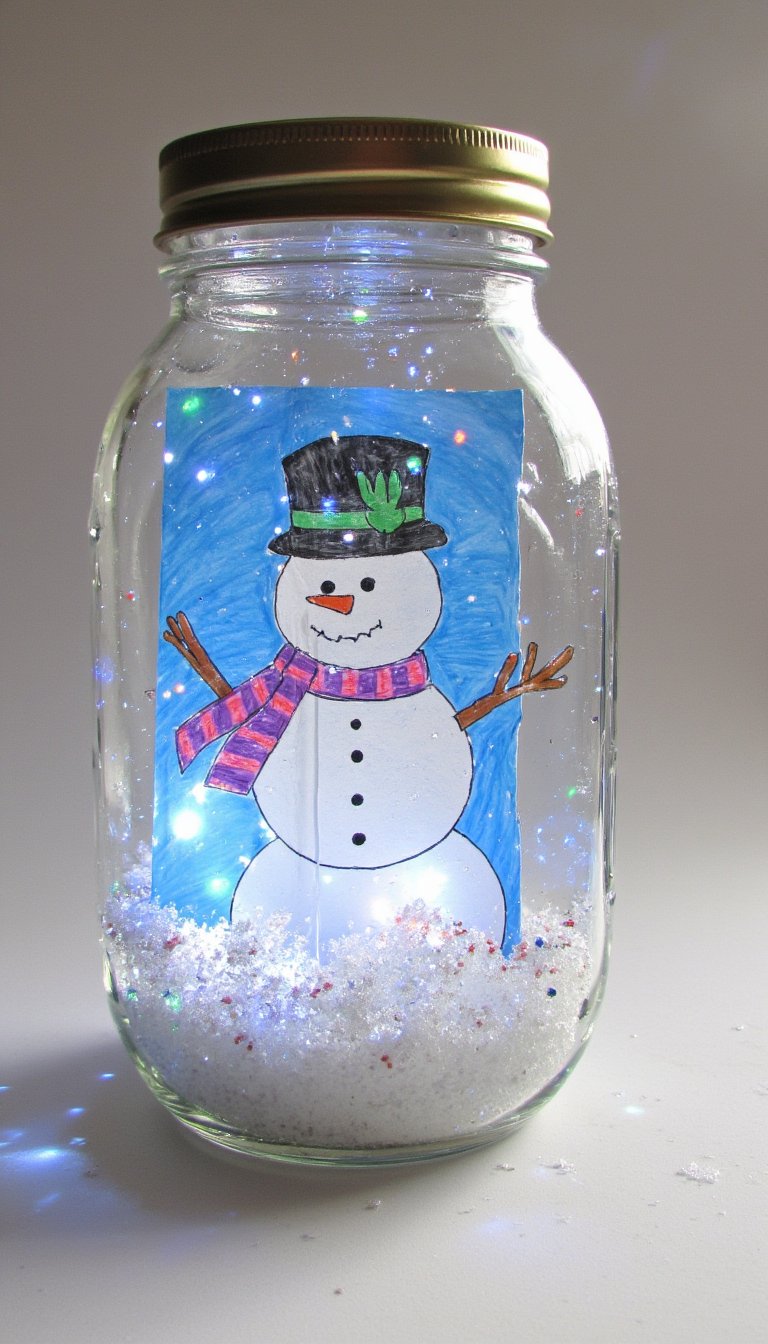 21. Snow Globe in a Jar