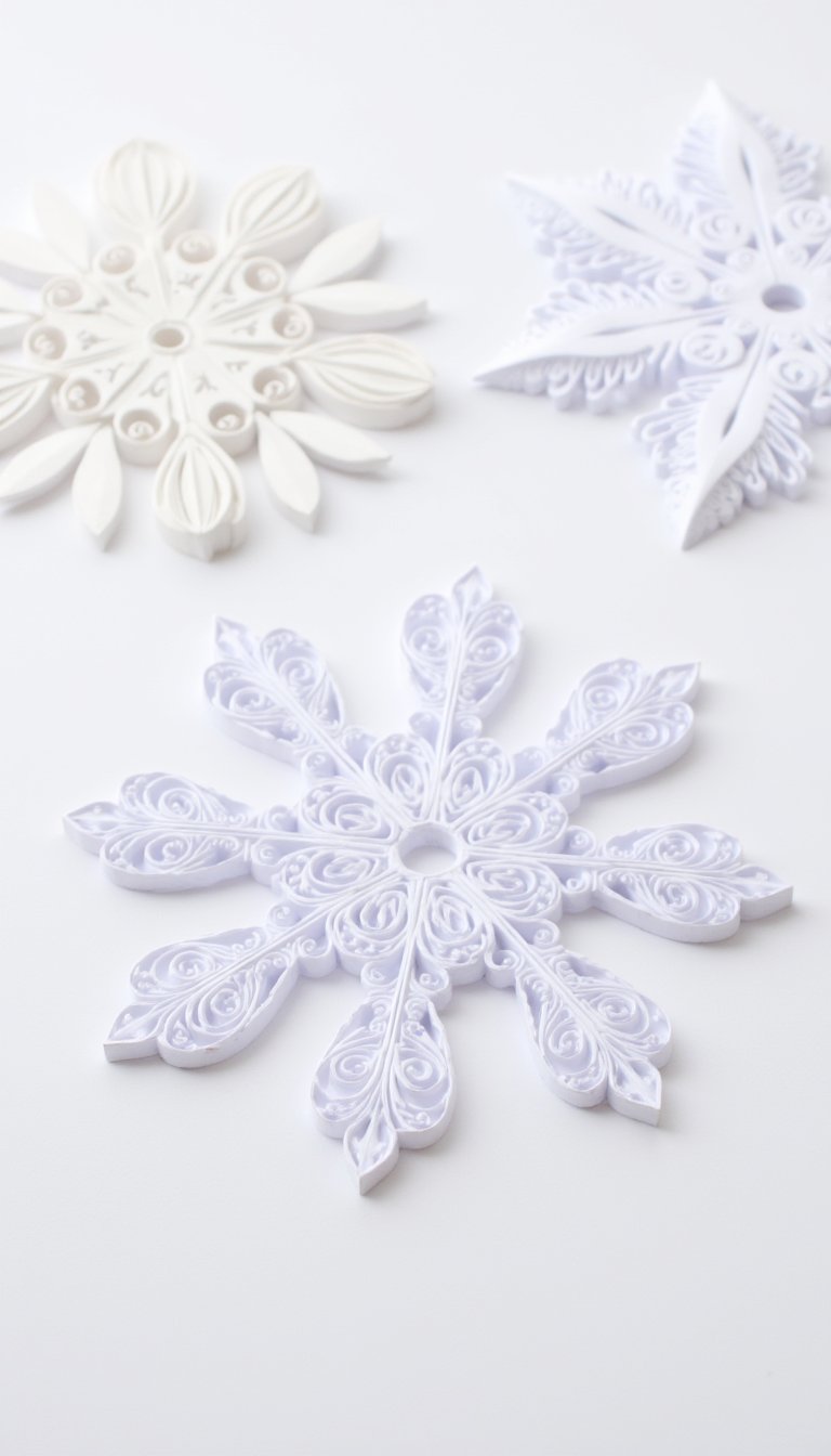 1. Quilled Paper Snowflakes